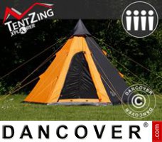 Campingzelt, TentZing®, 4 Personen, Orange/Dunkelgrau