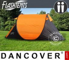 Campingzelt, FlashTents®, 2 Personen, Orange/Dunkelgrau
