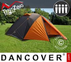 Campingzelt, TentZing® Xplorer, 4 Personen, Orange/Dunkelgrau